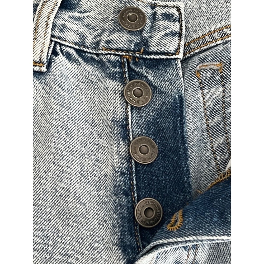 YAYA Denim Studio NL92 High Waist Jeans Lose Fit Light Wash Acid Womens Classic - Picture 14 of 16